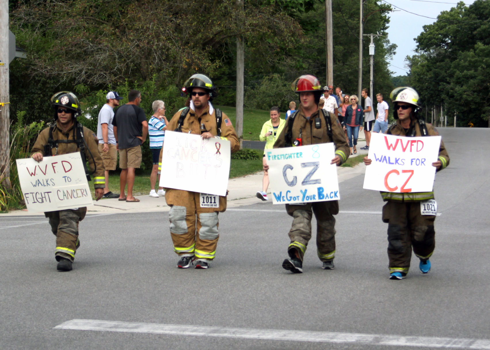 Wheatfield firefighters walk to support their own